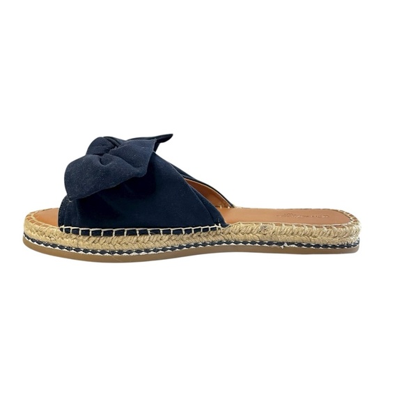 UNIVERSAL THREAD Navy Blue Bow Espadrille Slide Sandal, Size 8.5 - Picture 4 of 11